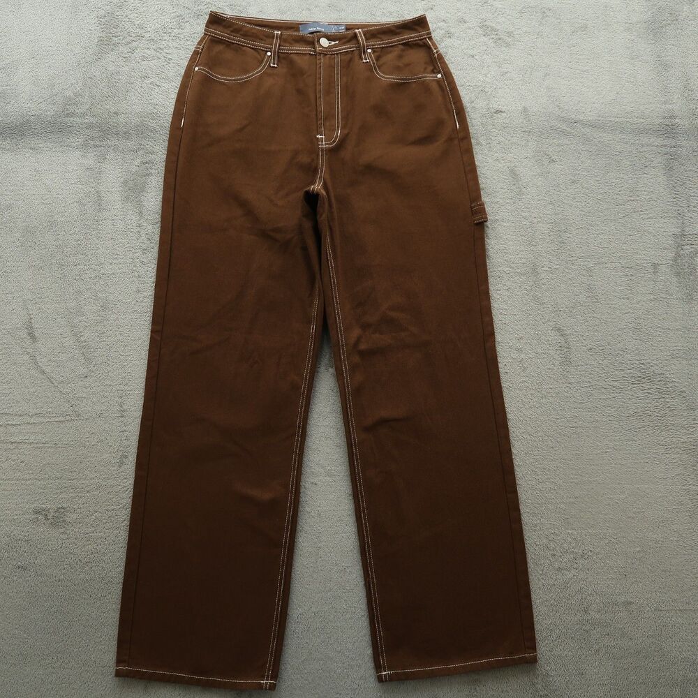 Indigo Rising Jeans Juniors Size 9/29 Brown High-Rise Wide-leg Denim 31" Inseam